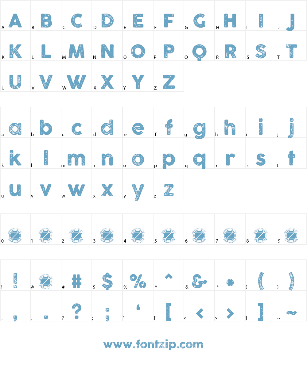 COCOGOOSE LETTERPRESS Font Character